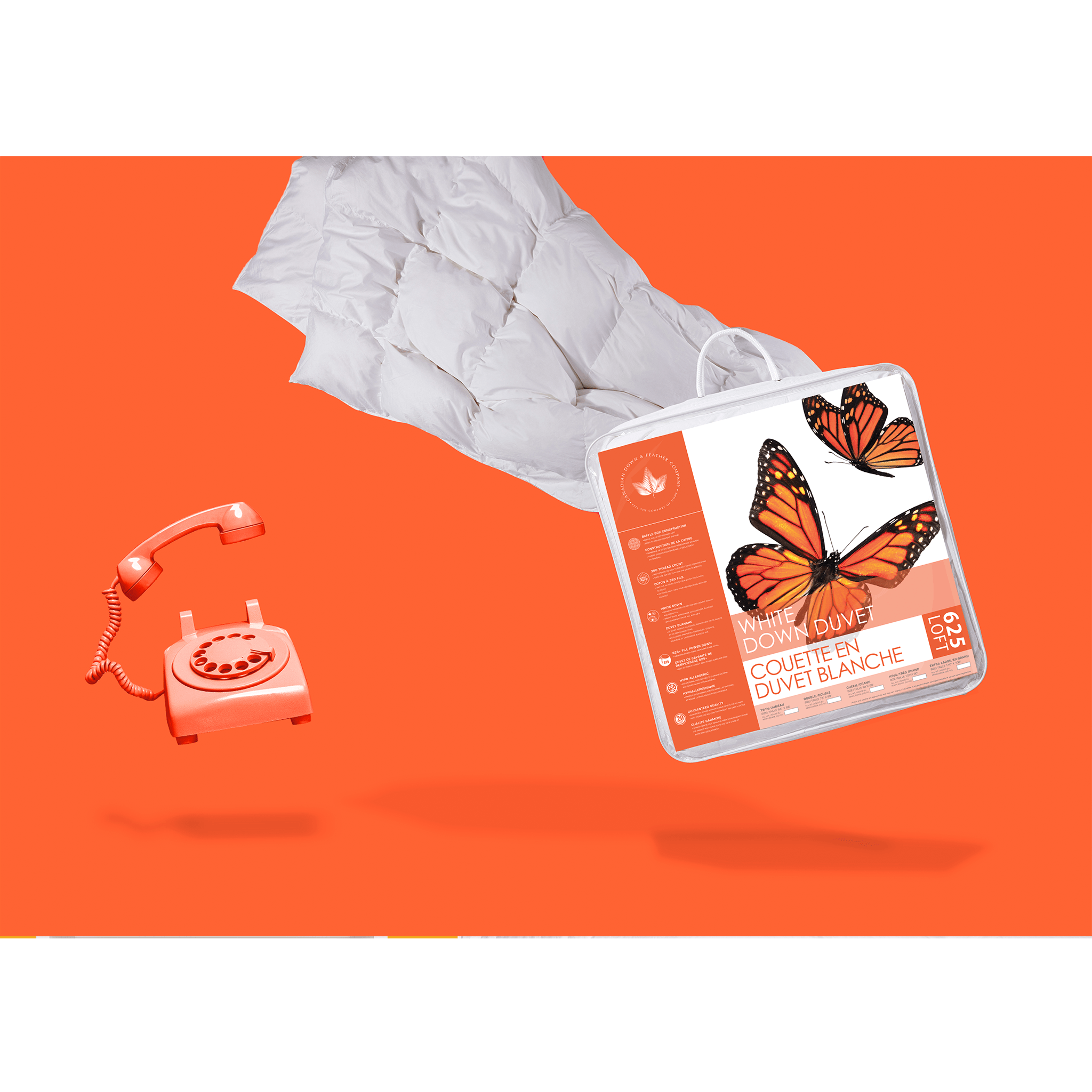 625 Loft White Down Duvet Duvet Canadian Down & Feather Company