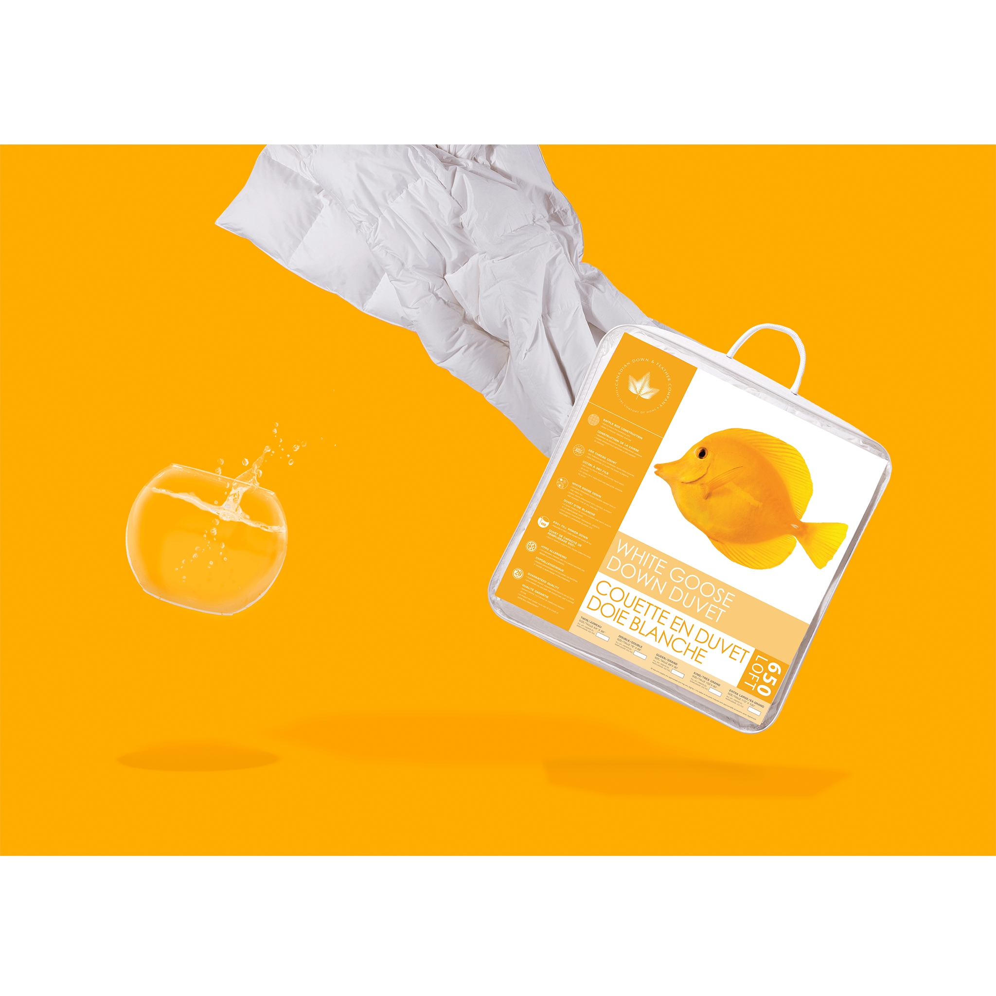 650 Loft White Goose Down Duvet Duvet Canadian Down & Feather Company