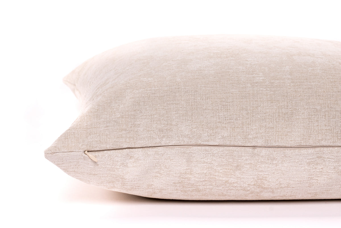 Ivory Chenille Cushion Cover Cushion Cover Canadian Down & Feather Company