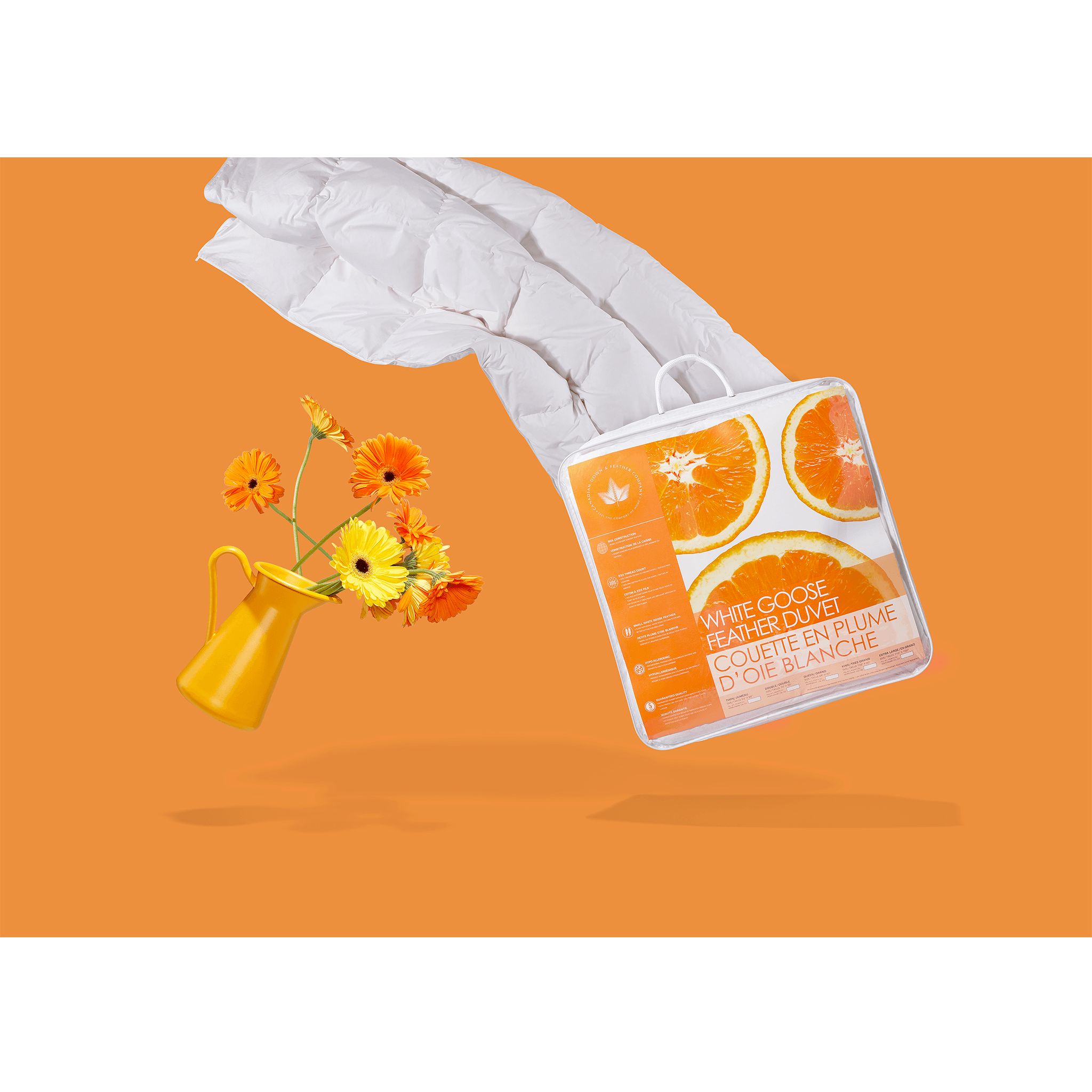 White Goose Feather Duvet Duvet Canadian Down & Feather Company