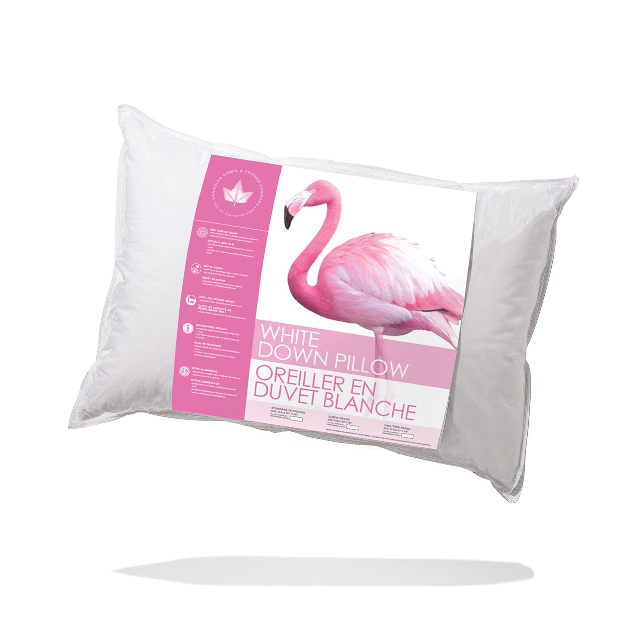 White Down Pillow Pillow Canadian Down & Feather Company
