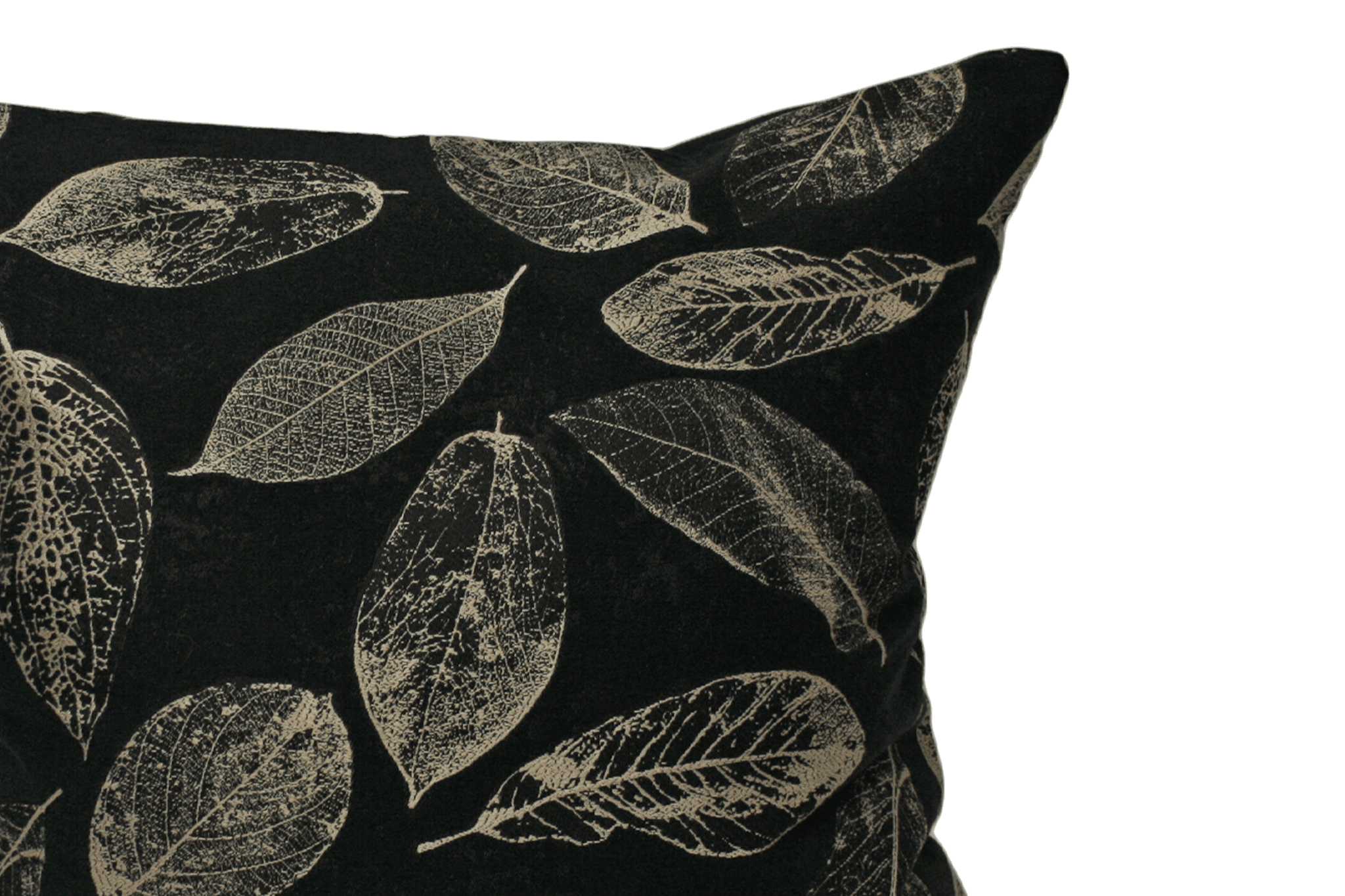 Black Leaf Cushion Cover Cushion Cover Canadian Down & Feather Company 