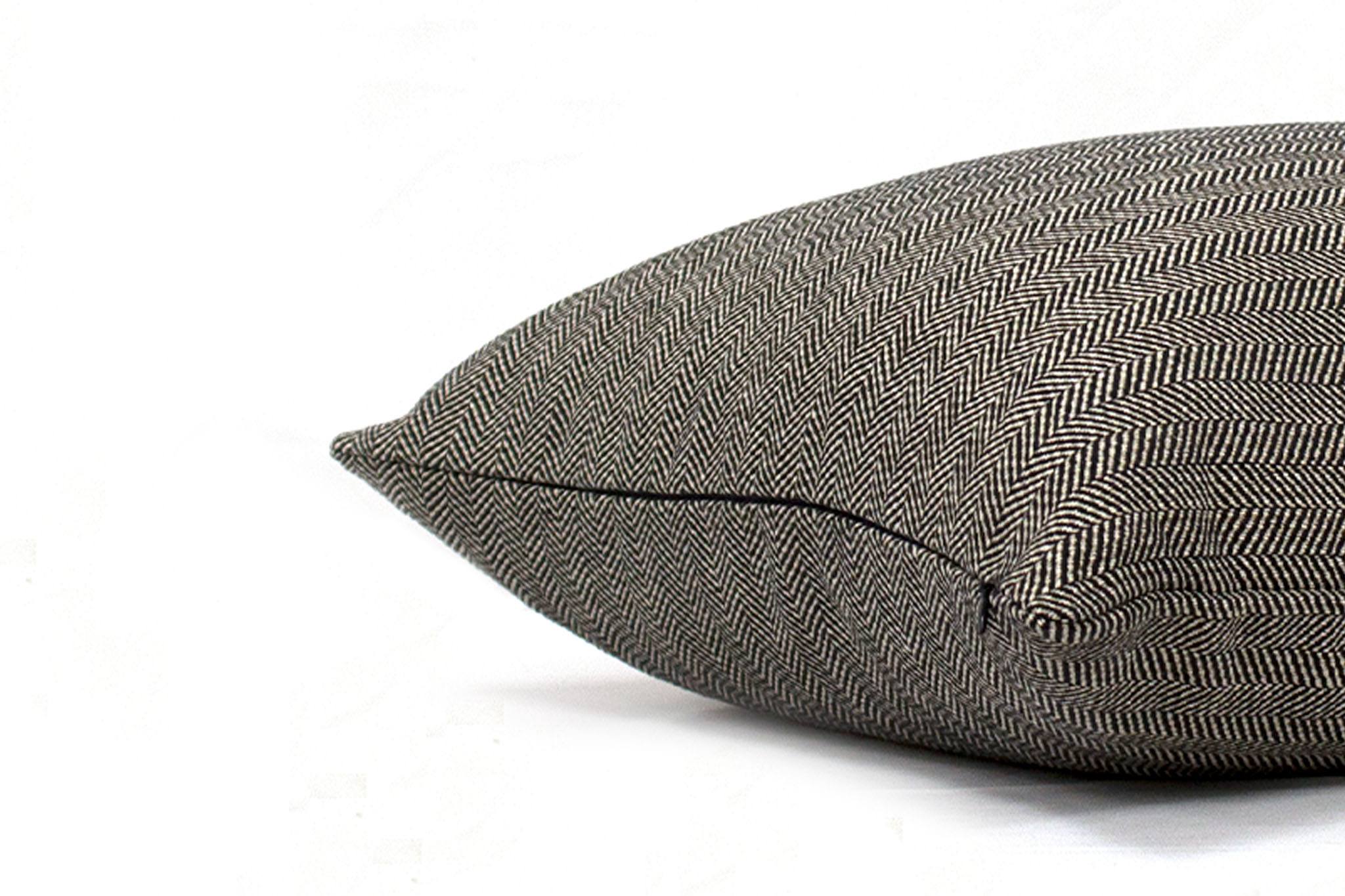 Noir Herringbone Cushion Cover Cushion Cover Canadian Down & Feather Company 